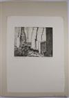 MARGARET LOWENGRUND Group of 5 etchings of New York.